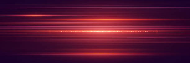 istock Abstract futuristic red light lines of speed and technology. 2233480714