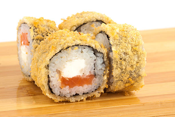 istock Crunchy Fried Sushi Rolls with Salmon and Cream Cheese 2233483411