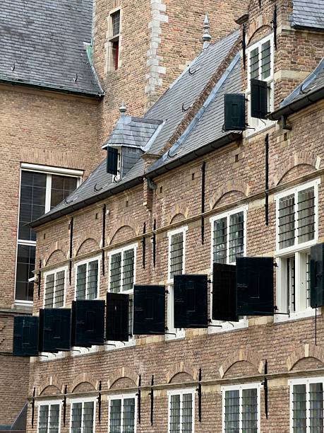 istock Rows Of Windows With Open Shutters, Middelburg, Netherlands 2233498293