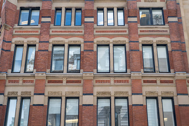 Building facade in Old Montreal in summer