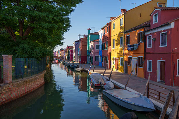 istock Colorful Buildings Along Canal in Bright Sunlight 2233502695
