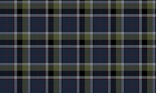 istock This seamless plaid pattern, in blue, green, black, and white, has a classic and simple feel. It's perfect for textiles and clothing, such as shirts, dresses, skirts, and pants. Vector illustration. 2233505264