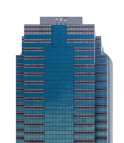 istock Blue glass office building isolated on white background with clipping path 2233506386