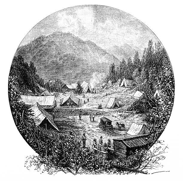 Antique magazine image: Summer Schools, Camp Harvard, Cumberland Gap