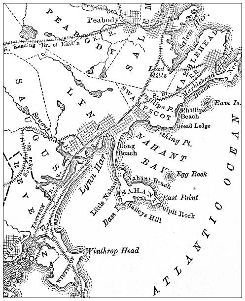 Antique magazine image: Essex (Massachusetts) coast