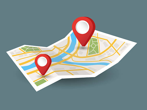 istock City map with pin location, navigation and direction, travel, jouney, guide 2233519083