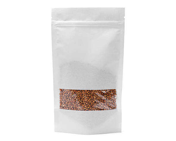 istock Paper pouch bag with buckwheat isolated on white 2233520596