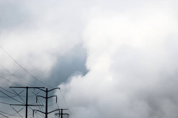 Power Lines and the dark clouds of an  approaching storm