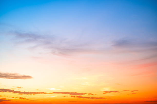 istock Beautiful , luxury soft gradient orange gold clouds and sunlight on the blue sky perfect for the background, take in evening,Twilight, Large size, high definition landscape photo 2233525067