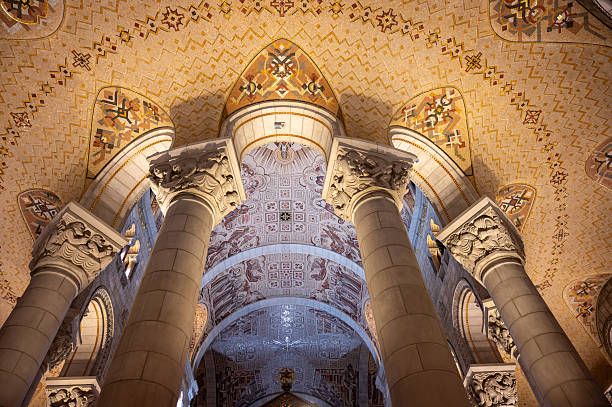 Columns and ceiling in Ste-Anne-de-Beaupre Basilica