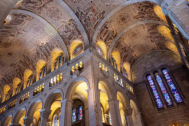 Columns and ceiling in Ste-Anne-de-Beaupre Basilica