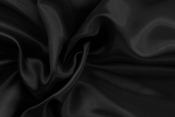 istock Black grey fabric texture background, detail of silk or linen pattern. 2233527109