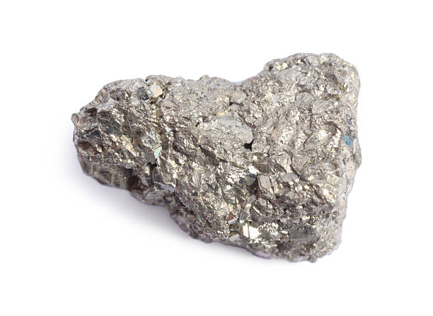 istock Beautiful pyrite isolated on white. Natural gemstone 2233530804