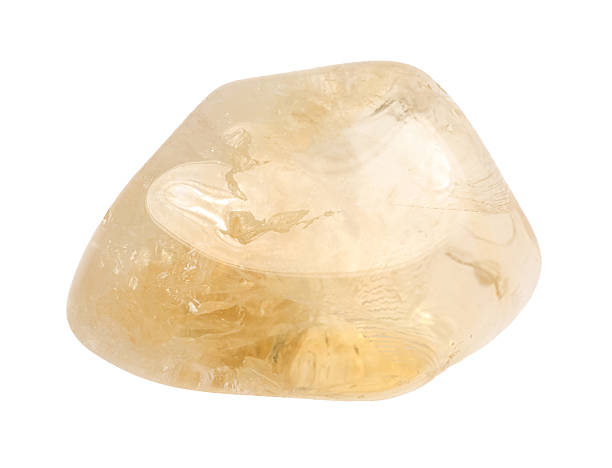 istock Beautiful citrine isolated on white. Natural gemstone 2233531012