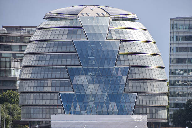 London, UK - August 28 2025: exterior daytime view of the Old City Hall building.