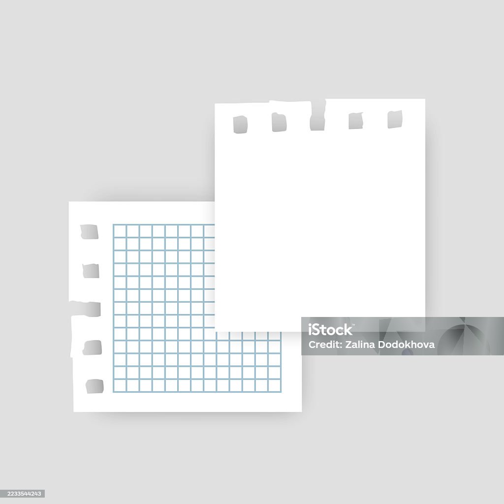 Note Craph Stacked Note Papers With Graph Grids Set Of Notebook Template Stock ...