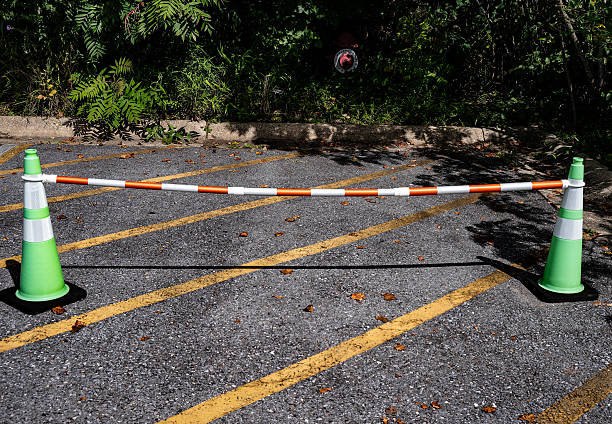 istock A parking area fenced off. 2233551958
