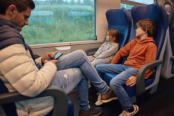 istock Family traveling by train 2233552417