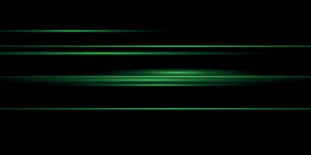 istock Green special effect, high-speed line. Laser beams, horizontal light beams. Glowing flashes and flares. Light trace. The effect of particle motion. The magic of fast moults. 2233556187