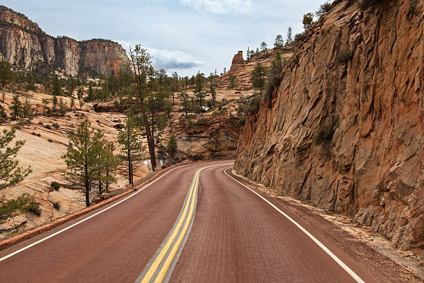 istock Road through Zion National Park, Utah 2233556358