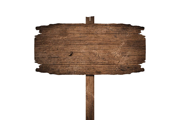 istock Wooden sign isolated on white background with clipping path 2233557635