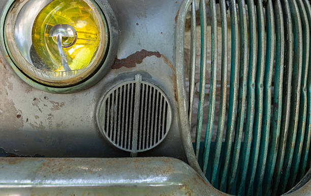 istock Close-up on Front of Antique Car 2233559299