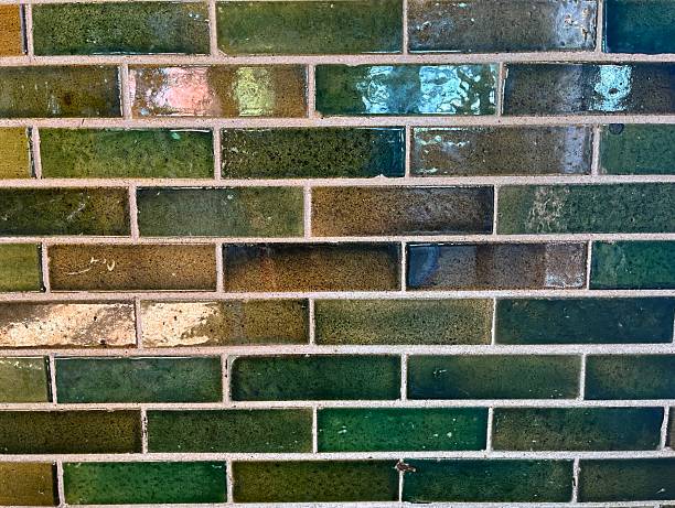 istock Close up of green glazed tile 2233560755