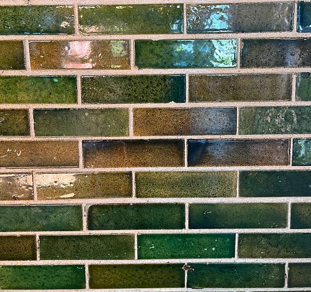 istock Old green tile with a shinny glazing 2233560757