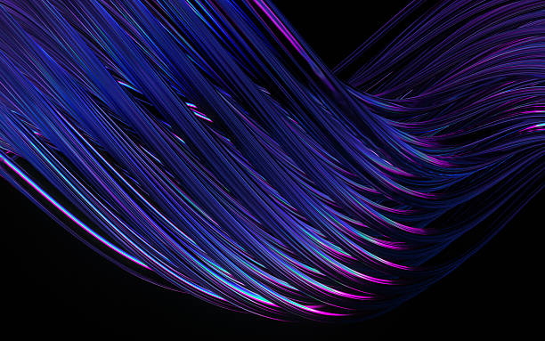 istock Glass wavy shape with colorful dispersion effect. 2233565393