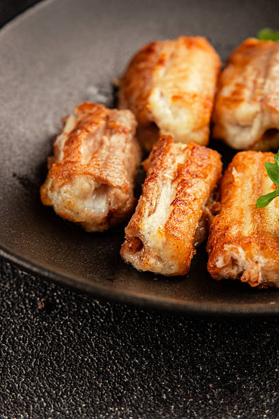 istock Fried fish rock eel fish rock salmon shark seafood small-spotted catshark portion size natural product tasty snack fresh delicious gourmet food background on the table rustic top view copy space pescetarian diet 2233567265