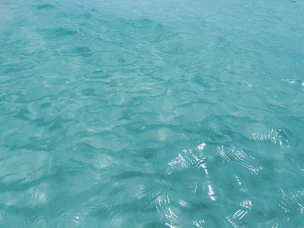 Tropical sea Caribbean water turquoise background in Mayan Riviera full frame copy space