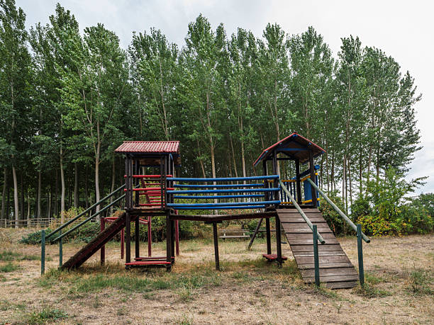 Wooden park for children's games