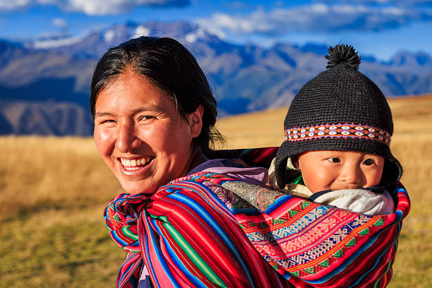 istock Young mother carrying her baby, Urubamba Valley 2233579024