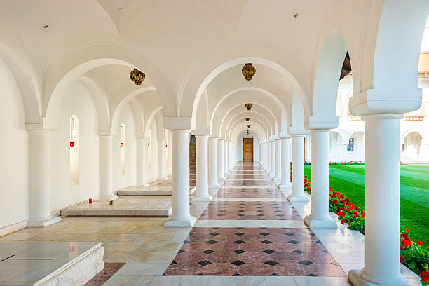 cloister of the Church of San Pedro de la Rúa in the Spanish town of Estella-Lizarra in the Navarra region; Estella-Lizarra, Spain