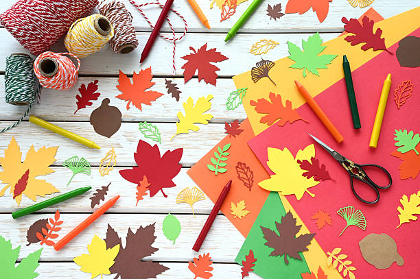 istock Autumn Fall Leaves Craft Background 2233585812