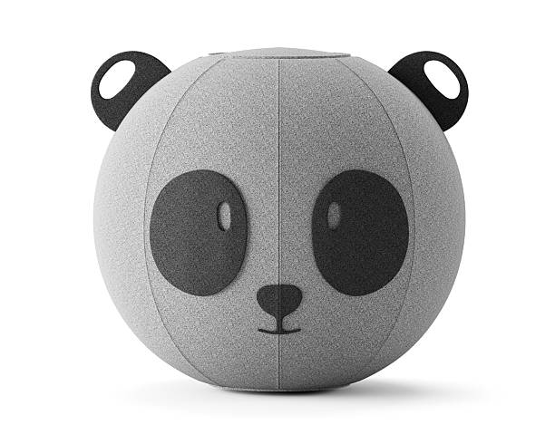 A lovely giant panda is smiling and looking at camera