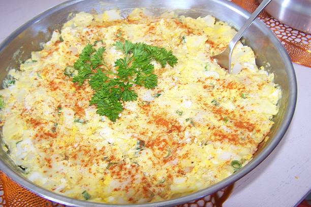 Potato salad - extreme close-up