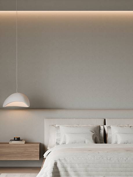 istock Modern Minimalist Bedroom Interior Frame Poster Mockup 2233589768