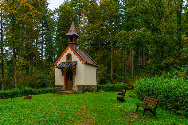 View of the St. Wendelin Chapel, near Freiburg im Breisgau, the Black Forest, Baden-Wurttemberg, Southwest Germany