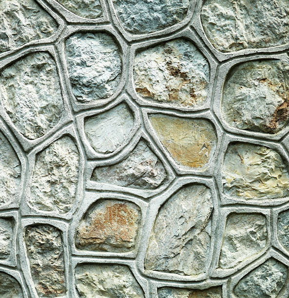 This is a new wall made of stones.
