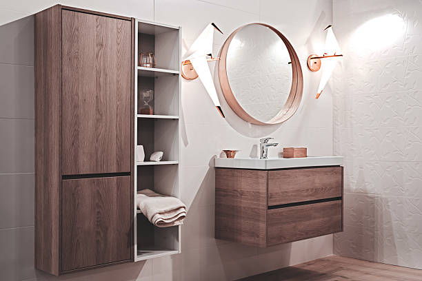 istock Bathroom interior with sink and faucet 2233595368
