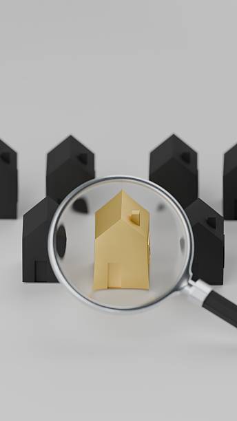 istock 3d detached houses in a row with one house highlighted 2233595480