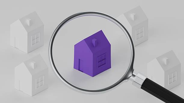 istock 3d detached houses in a row with one house highlighted 2233595625