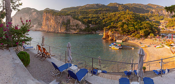 istock Beach and cliffs in Paleokastritsa Corfu Greece 2233596060