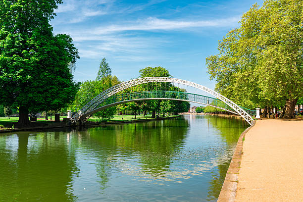 Bridge crossing the great river ouse in bedford, england