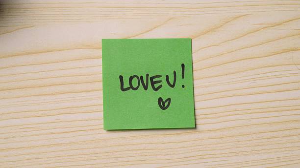 istock Handwritten I love You message on sticky note. 2233602784