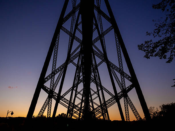 istock Majestic Bridge Silhouette Against a Twilight Sunset Sky With Steel Structure 2233608785