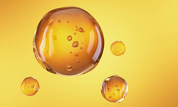 istock Hydrating bubble essence water droplets water molecules 2233611963