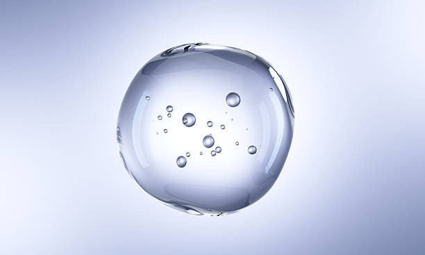 istock Hydrating bubble essence water droplets water molecules 2233611985