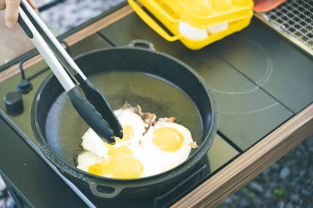 easy breakfast for camping life style, Asia, thailand